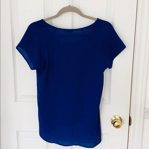 Pacsun Kirra Sheer Royal Blue T-Shirt - Picture 7 of 8